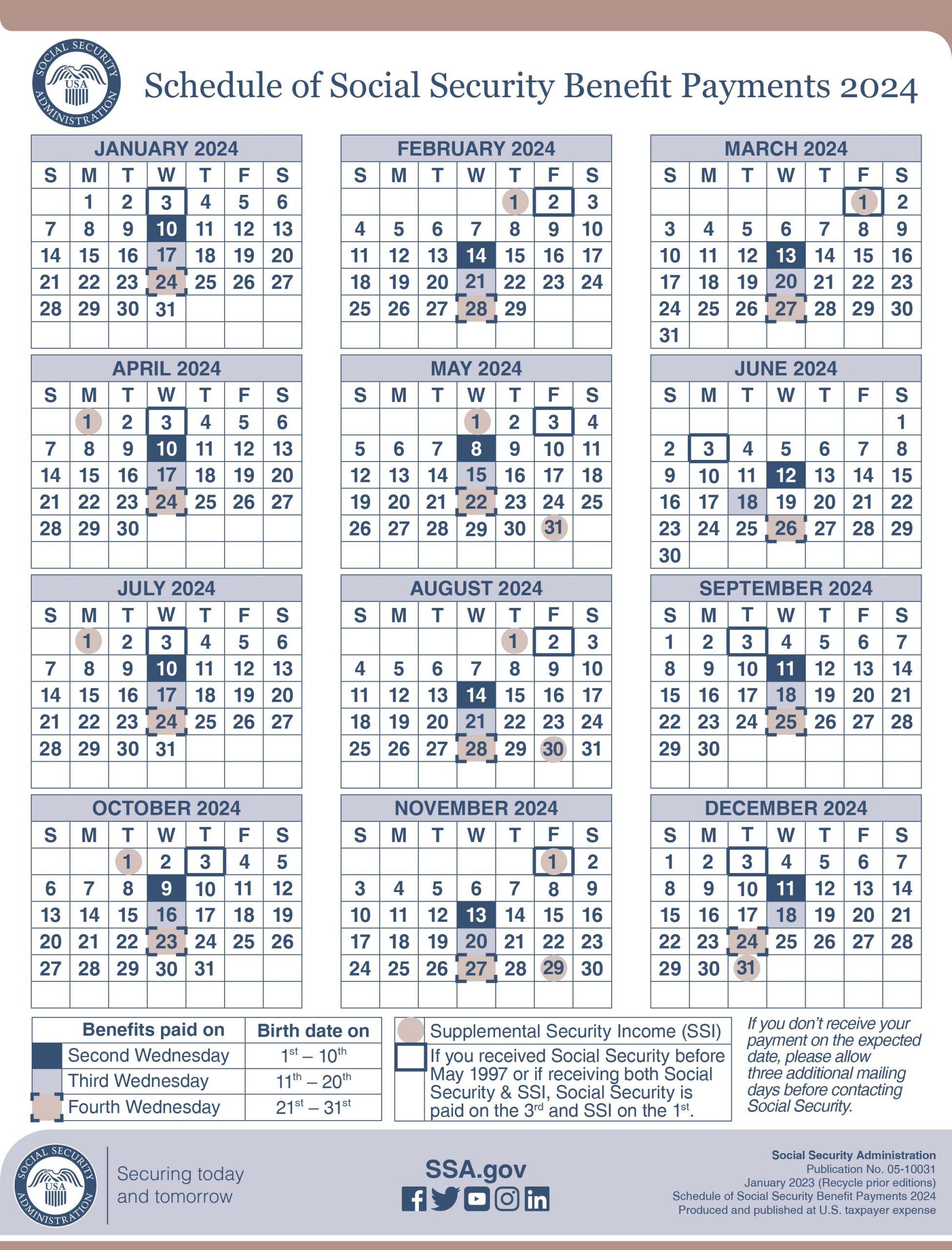 Social Security Disability 2024 Payment Schedule Dacie Dorothy